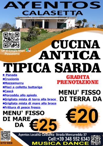 ayentos menu sulcis 20 euro